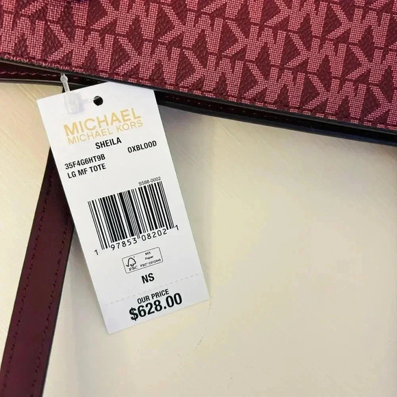 Michael Kors Sheila Large Signature Logo and Metallic Tote Bag - Picture 9 of 10